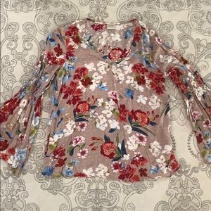 Cupio floral light pink boho Blouse